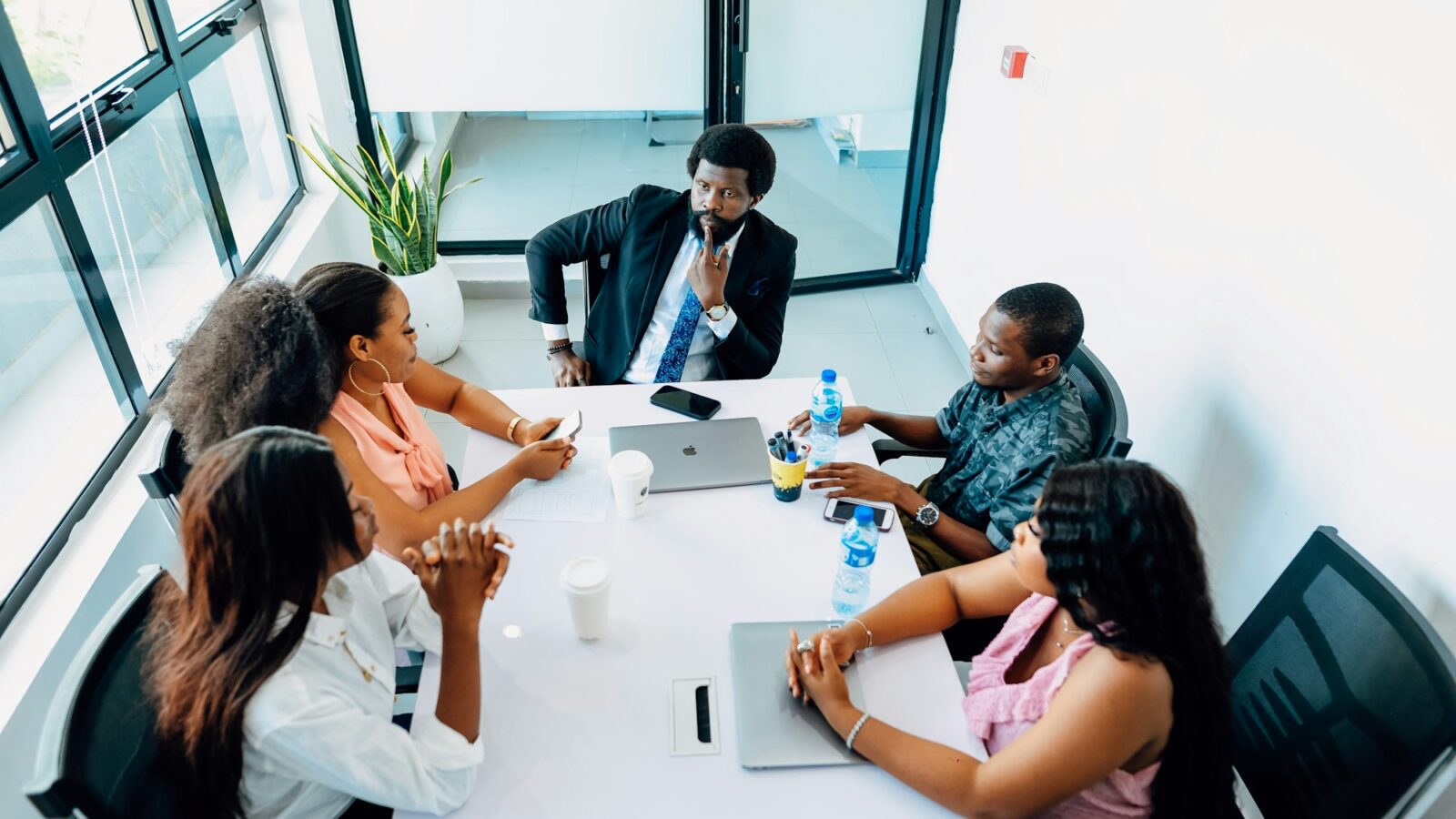 Advisory team meeting in a Lagos office