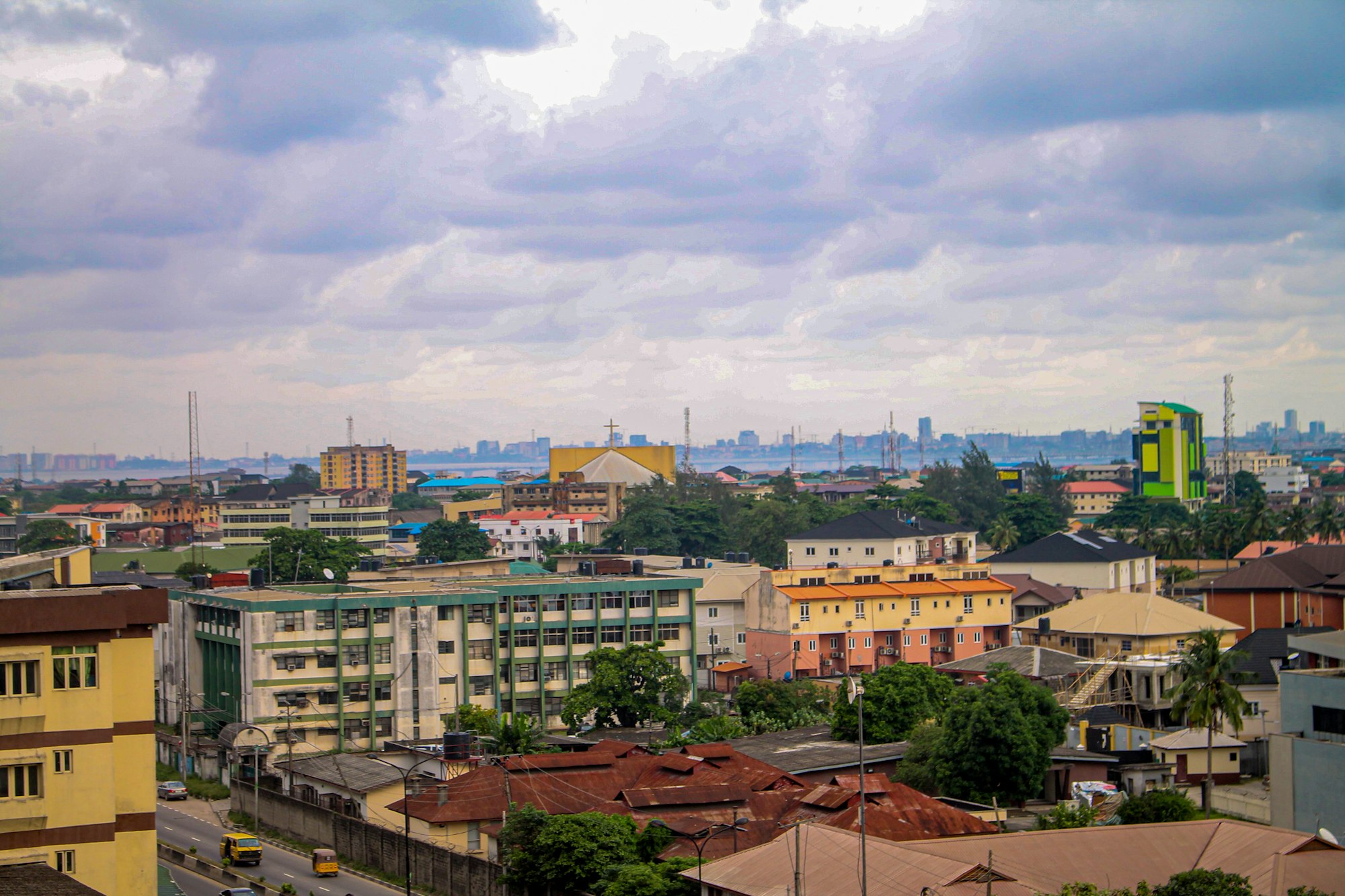 Lagos city skyline in daylight